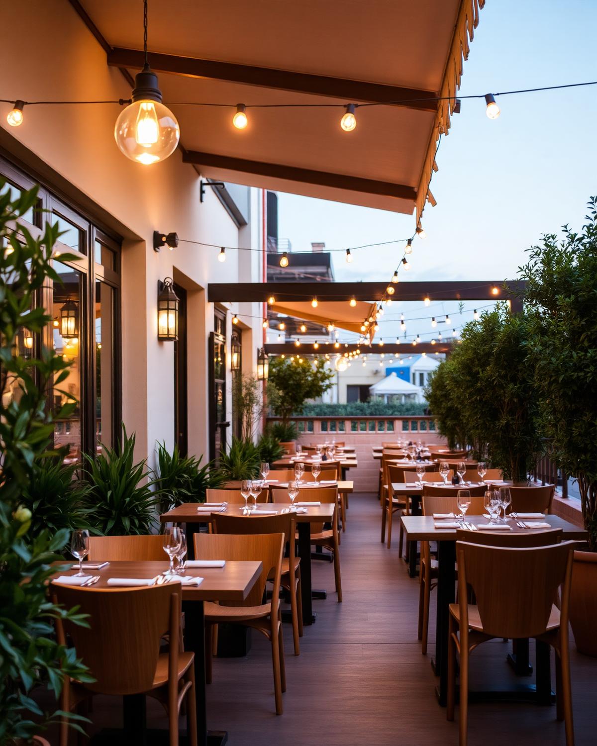 Terraza al atardecer